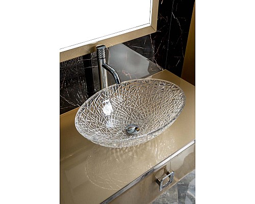 Столешница стекло 100см прямая Светлое золото