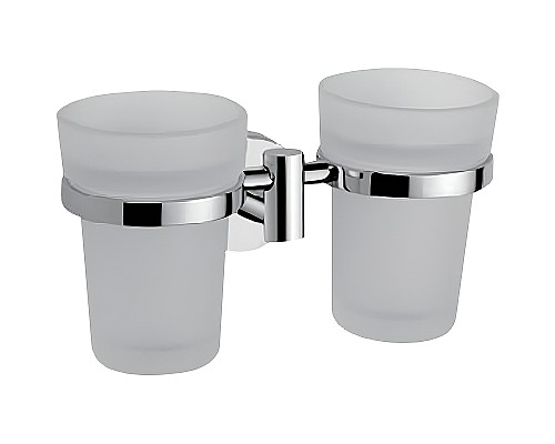 Стакан для зубных щеток Haiba HB1708 двойной Хром
