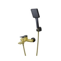 Смеситель для ванны Bronze de Luxe Element матовое золото, черный