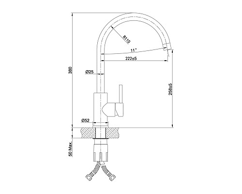 Смеситель для кухонной мойки IDDIS Kitchen K05STJ0i05