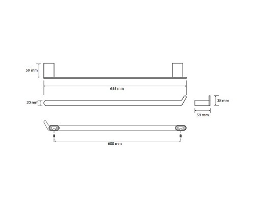 Полотенцедержатель Bemeta Organic 157104371 Хром