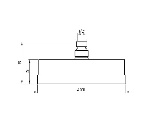 Верхний душ Migliore Torino 31702 Хром