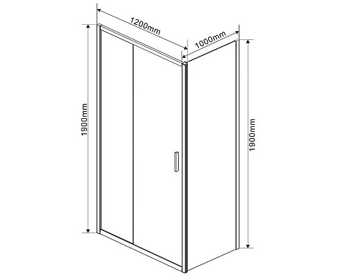 Душевой уголок Vincea Garda 120х100 VSR-1G1012CH профиль Хром стекло шиншилла