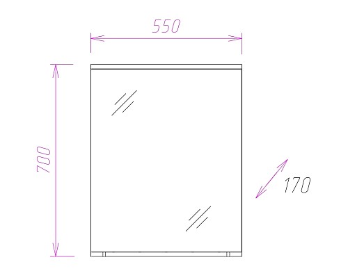 Зеркало Onika Коралл 55.01 205501 с подсветкой Белое