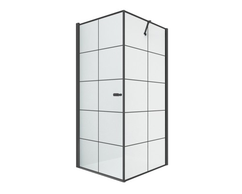 Душевое ограждение NEW TRENDY NEW SOLEO BLACK L 90x90x195 (черный)