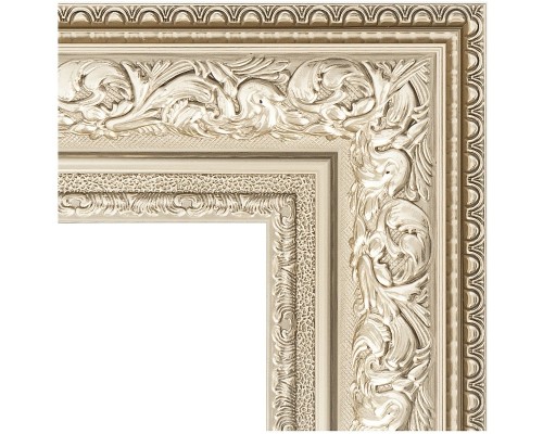 Зеркало Evoform Exclusive 120х60 BY 3504 с фацетом в багетной раме - Виньетка серебро 109 мм