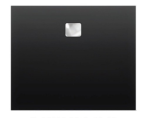 Акриловый душевой поддон Riho 418 140x90 черный матовый, накладка хром DC281700000000S