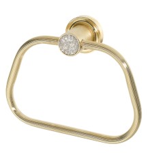 Полотенцедержатель кольцо Boheme RoyalE CRISTAL BLACK GOLD