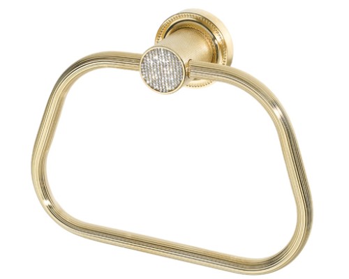 Полотенцедержатель кольцо Boheme RoyalE CRISTAL BLACK GOLD