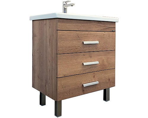 Тумба с раковиной Comforty Никосия 70H 00-00008854 Дуб темный