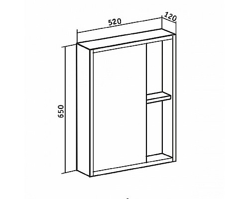 Зеркальный шкаф Runo Эко 52 00-00001185 Скандинавский дуб
