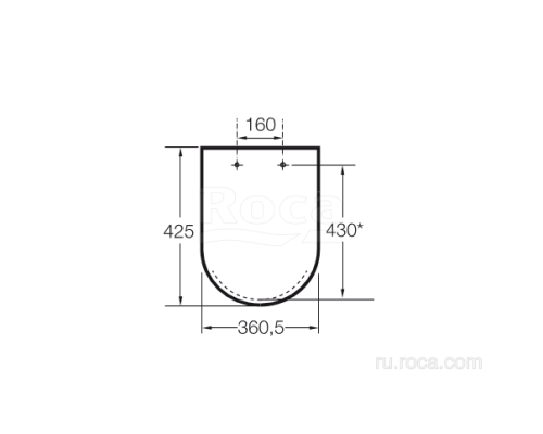 Крышка-сиденье Roca Dama Senso 801511004