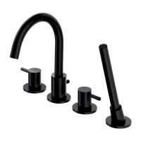 Смеситель для ванны на 4 отверстия Omnires Y Y1232BL черный BLH