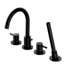 Смеситель для ванны на 4 отверстия Omnires Y Y1232BL черный BLH