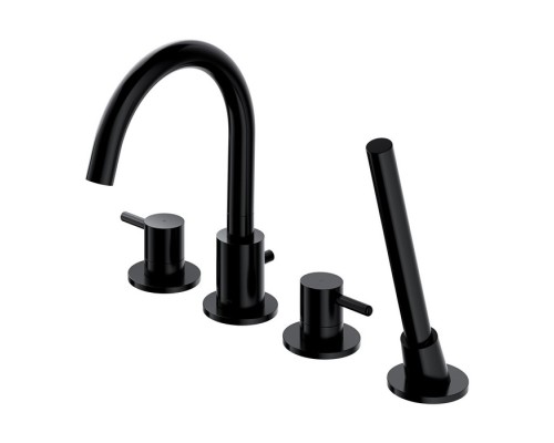 Смеситель для ванны на 4 отверстия Omnires Y Y1232BL черный BLH