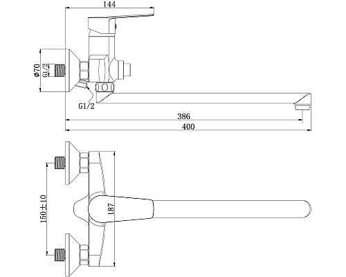 Смеситель для ванны Rossinka S S35-35