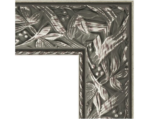 Зеркало Evoform Exclusive-G 133х79 BY 4243 с гравировкой в багетной раме - Византия серебро 99 мм