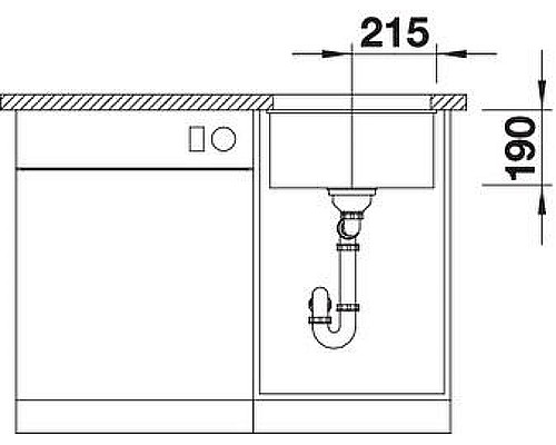 Кухонная мойка Blanco Subline 400-U 523422 Антрацит