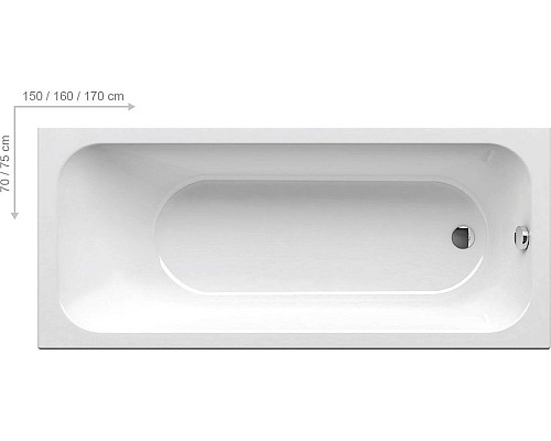 Акриловая ванна Ravak CHROME C731000000 160х70 белая