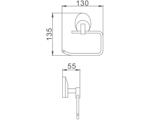 Держатель туалетной бумаги Haiba HB1603-3 Хром