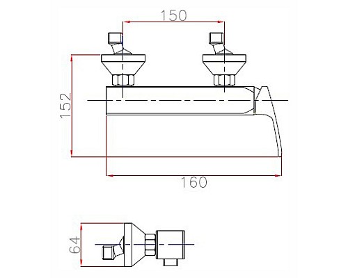 Смеситель для душа Cezares LEGEND-DM-01