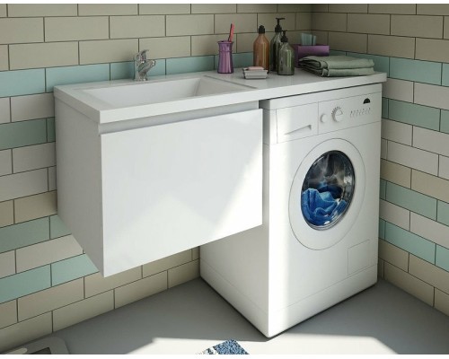 Тумба с раковиной Эстет Dallas Luxe 150 L ФР-00009689 подвесная Белая