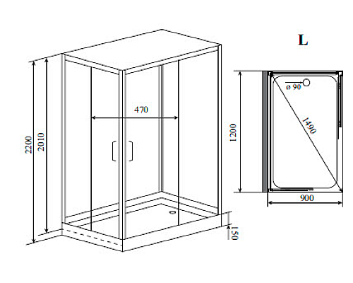 Душевая кабина Timo Premium 120x90 H-515L с баней с гидромассажем Душевая кабина Timo Premium 120x90 H-515L с баней с гидромассажем