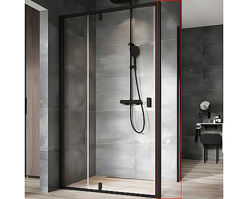 Душевая стенка Ravak Nexty NPS-100 90OA0300Z1 профиль Черный стекло Transparent