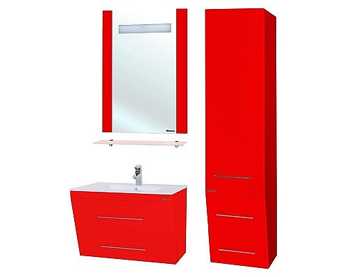 Зеркало Bellezza Берта 75 4610712050031 с подсветкой Красное