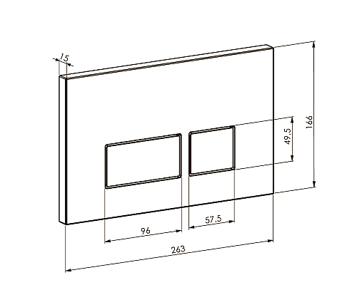 Клавиша смыва Boheme 664-W Белая