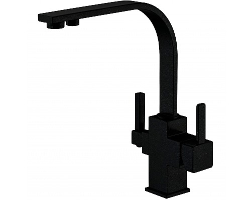 Смеситель для кухни ZorG Sanitary ZR 332 YF BLACK Черный матовый