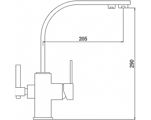 Смеситель для кухни ZorG Sanitary ZR 332 YF BLACK Черный матовый