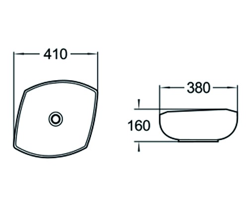 Раковина керамическая накладная SantiLine SL-1026