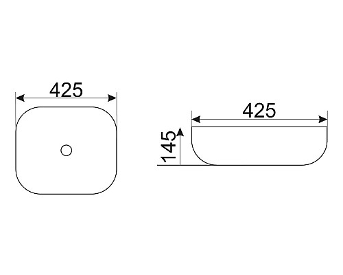 Раковина-чаша CeramaLux 43 360 Черная Белая