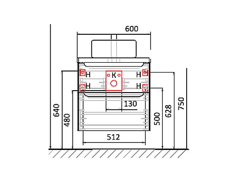Столешница под раковину Jorno Wood 60 Wood.06.60/LW Светлое дерево