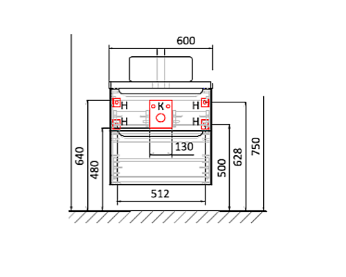 Столешница под раковину Jorno Wood 60 Wood.06.60/LW Светлое дерево