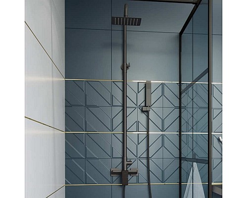 Система для душа наружного монтажа Excellent Rain Keria AREX.2081BL черный мат