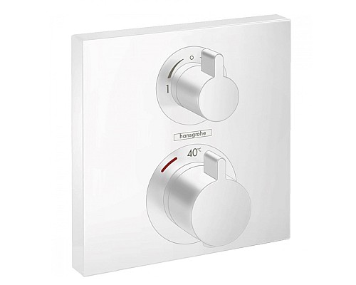 Смеситель Hansgrohe Ecostat Square белый матовый 15714700