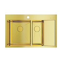 Кухонная мойка Omoikiri Akisame 78-2-LG-L 4973087 светлое золото