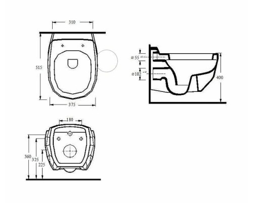 Унитаз биде beWash Bekinger 87303601 подвесной Белый глянец с сиденьем Микролифт