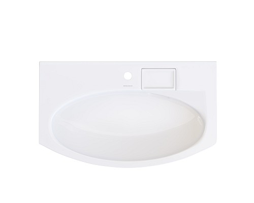 Раковина Kerama Marazzi RIVA мебельная с крепежом 80, белая глянцевая Раковина Kerama Marazzi RIVA мебельная с крепежом 80, белая глянцевая