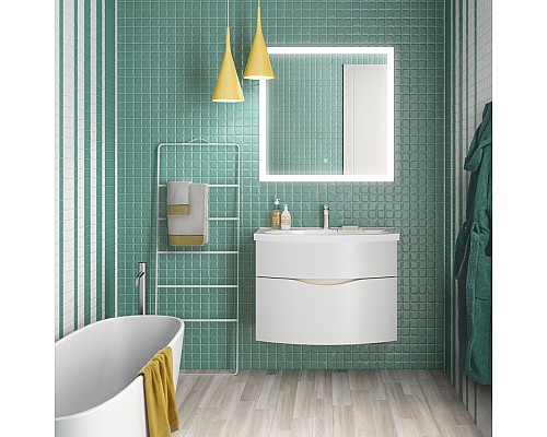 Раковина Kerama Marazzi RIVA мебельная с крепежом 80, белая глянцевая Раковина Kerama Marazzi RIVA мебельная с крепежом 80, белая глянцевая