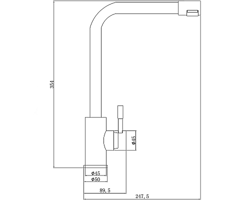 Смеситель для кухни ZorG Steel Hammer SH 5191 INOX Нержавеющая сталь