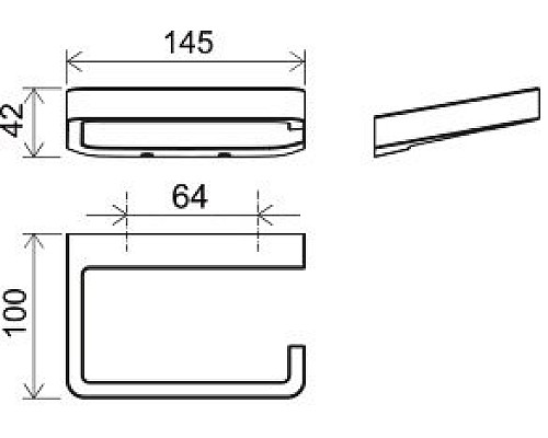 Держатель туалетной бумаги Ravak 10° X07P565 Черный матовый
