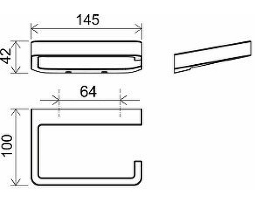 Держатель туалетной бумаги Ravak 10° X07P565 Черный матовый