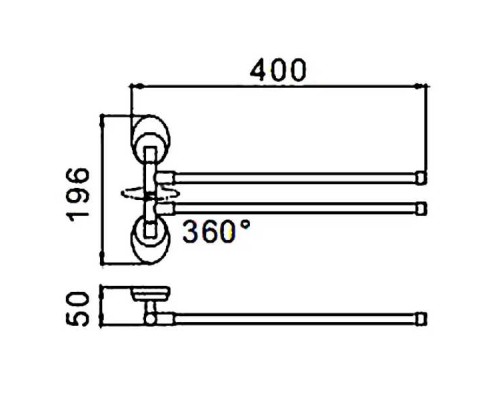 Полотенцедержатель Frap F16 F1612 поворотный Хром
