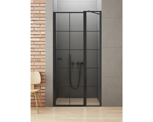 Душевая дверь NEW TRENDY NEW SOLEO BLACK одинарные 90x195 (черный)