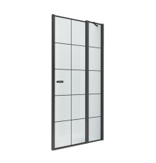 Душевая дверь NEW TRENDY NEW SOLEO BLACK одинарные 90x195 (черный)