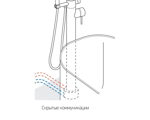 Смеситель для ванны Paini Cox Черный матовый