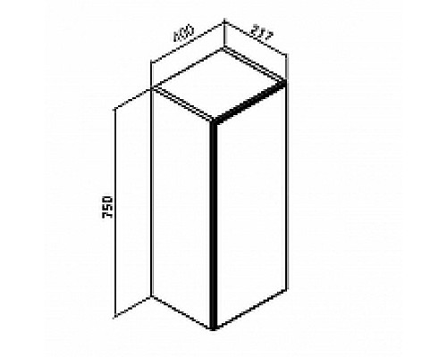 Зеркальный шкаф Runo Кредо 40 00-00001176 Белый